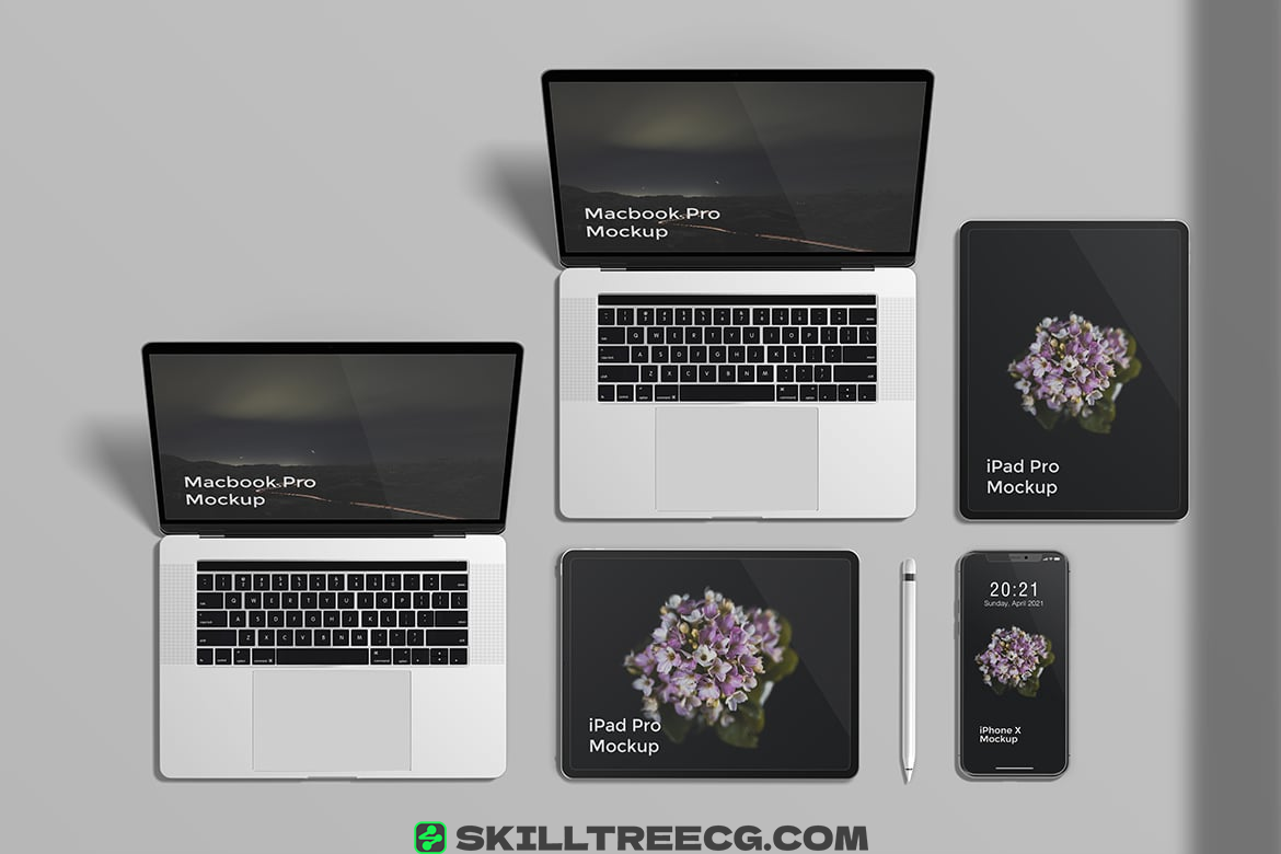 图片[2]-Multi Device Mockup top view angle（476073）-技能树